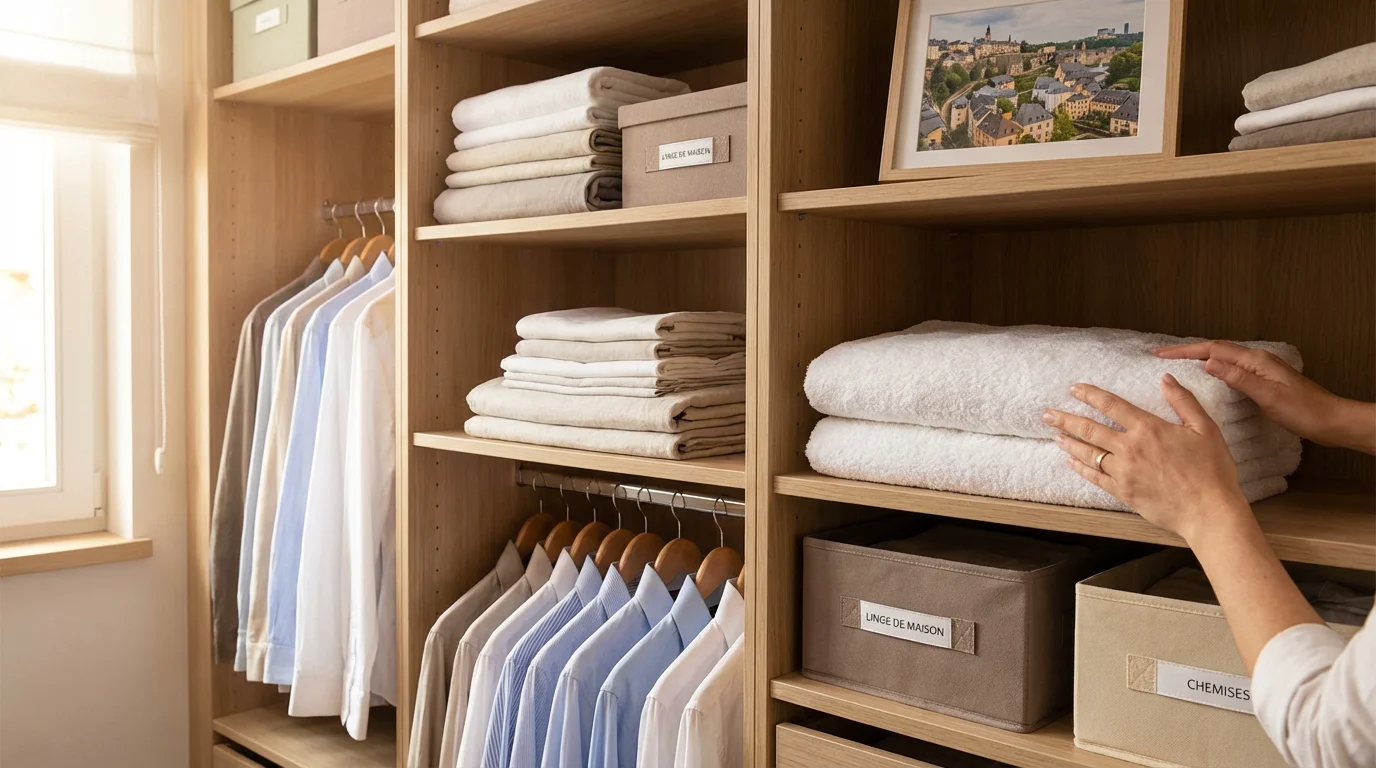 Organisation impeccable du linge de maison par une gouvernante professionnelle
