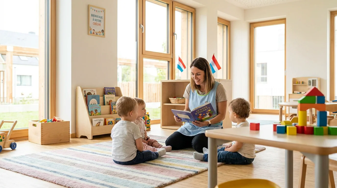Espace d'accueil chaleureux pour la garde d'enfants au Luxembourg
