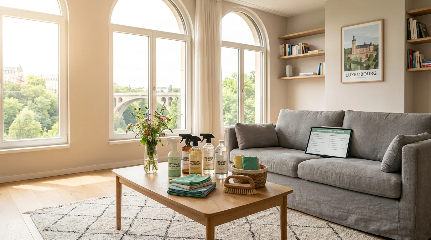 Intérieur de maison soigné à Luxembourg illustrant le concept d'aide à domicile