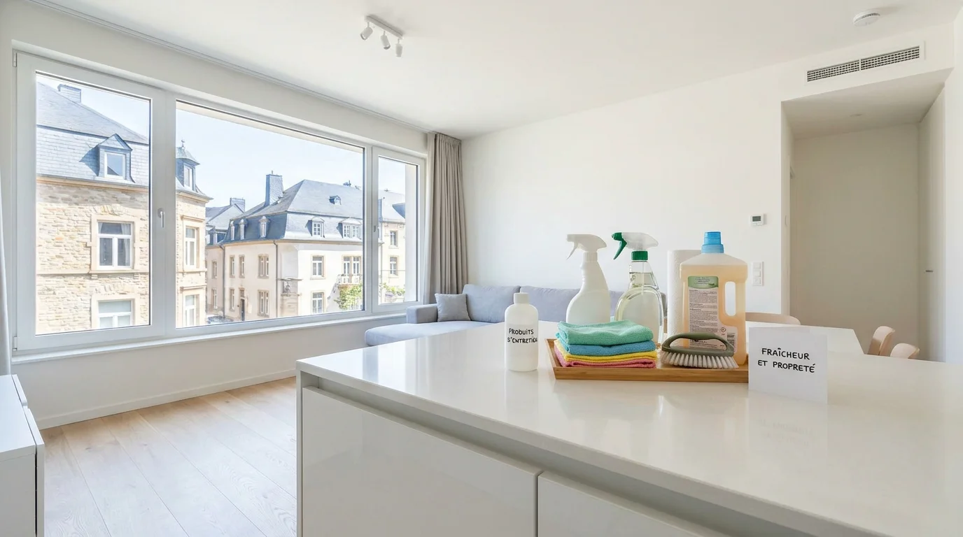 Intérieur d'appartement propre et lumineux à Luxembourg