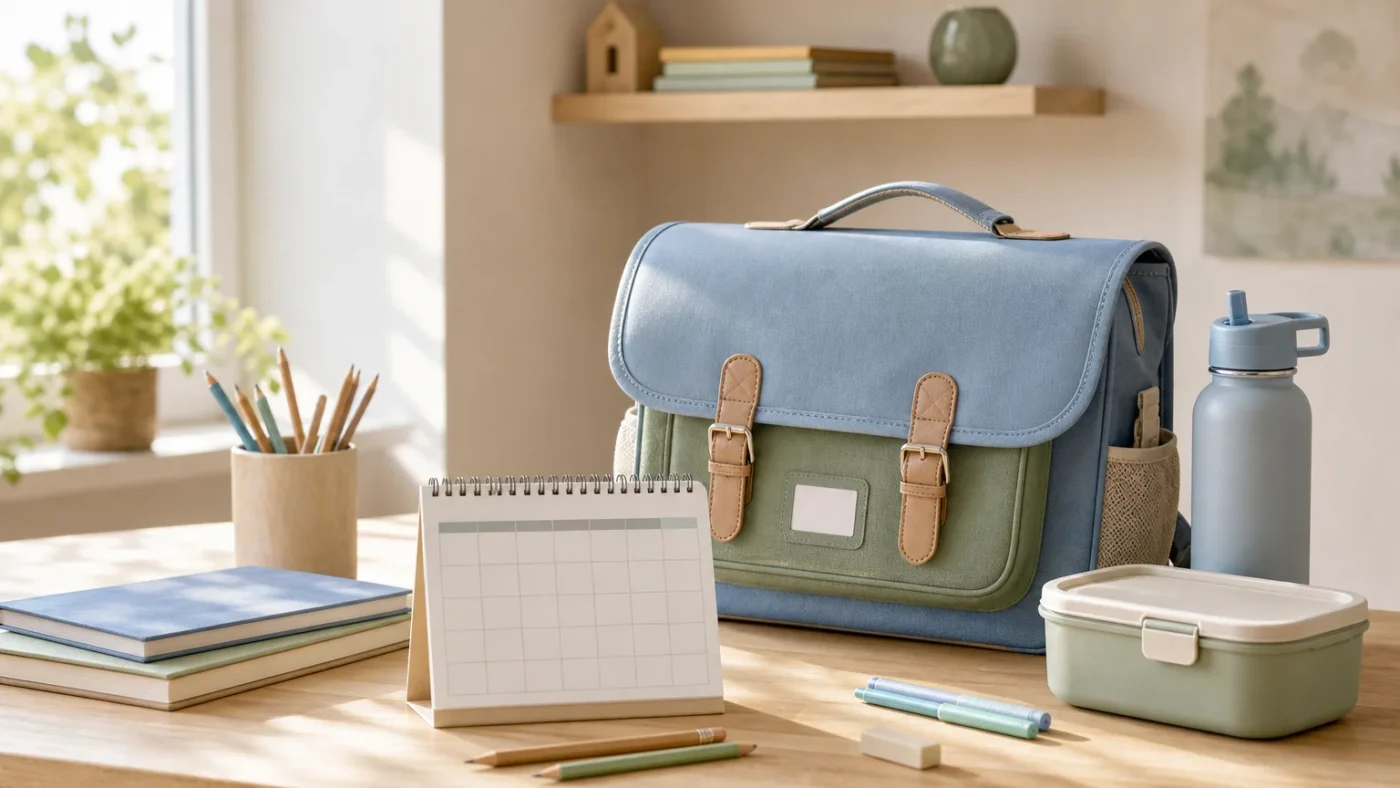 Cartable et fournitures préparés pour la rentrée scolaire 2026 au Luxembourg