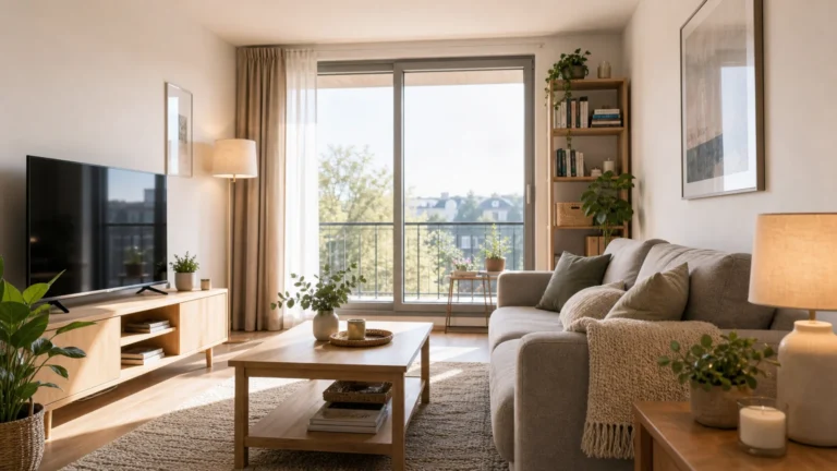 Intérieur lumineux et entretenu d’un appartement à Luxembourg